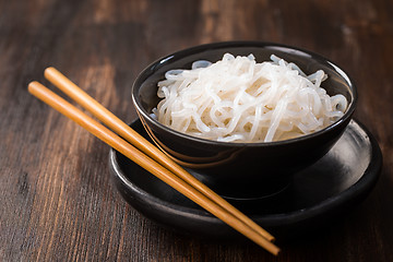 Image showing Shirataki noodles (Konjac) - japanese food