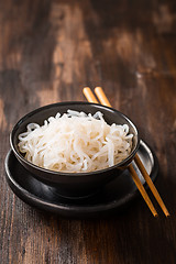 Image showing Shirataki noodles (Konjac) - japanese food