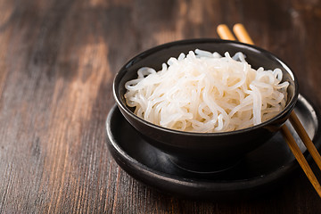 Image showing Shirataki noodles (Konjac) - japanese food