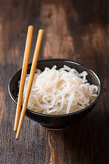 Image showing Shirataki noodles (Konjac) - japanese food