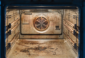 Image showing Dirty oven