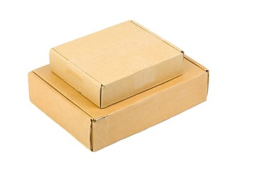 Image showing Cardboard Boxes on White