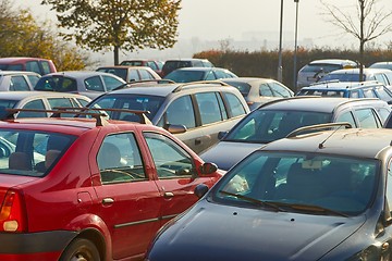 Image showing Cars parked in a lot