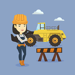 Image showing Confident builder with arms crossed.