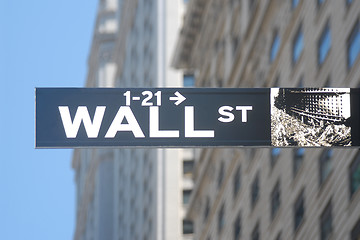 Image showing Wall Street sign