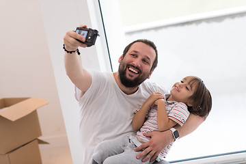 Image showing selfie father and son