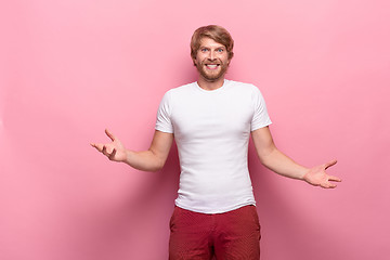 Image showing Portrait of young man with happy facial expression