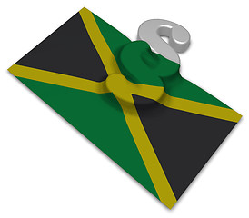 Image showing flag of jamaica and paragraph symbol - 3d illustration