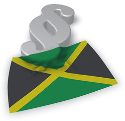 Image showing flag of jamaica and paragraph symbol - 3d illustration