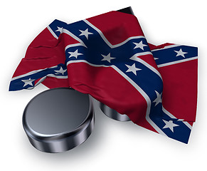 Image showing music note symbol and flag of the Confederate States of America - 3d rendering