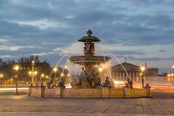 Image showing Fountain at Place de la Concorde in Paris 