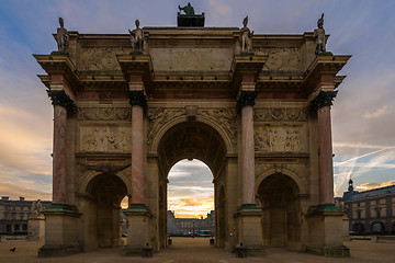 Image showing Arc de Triomphe at the Place du Carrousel in Paris 