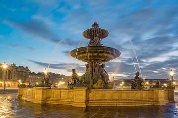 Image showing Fountain at Place de la Concorde in Paris 