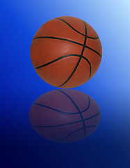 Image showing Basketball on gradient blue background
