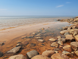 Image showing Sea rocky beach