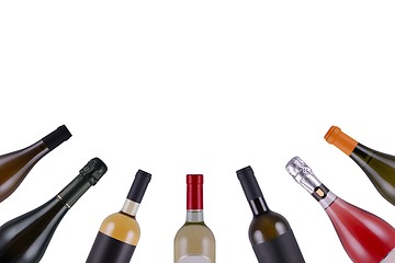 Image showing Wine bottles