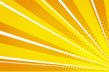 Image showing yellow orange pop art rays sunrise