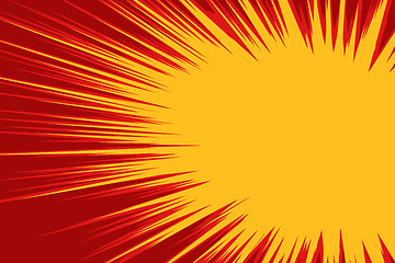 Image showing Red yellow explosion comic