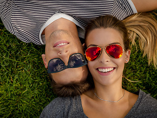 Image showing Relaxing in the park