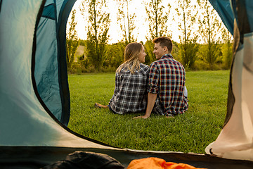 Image showing We love camping