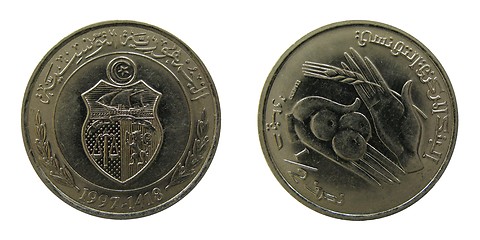 Image showing Tunisian half dinar