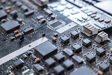 Image showing Close up of electronic circuit board.