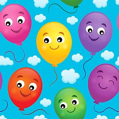 Image showing Seamless background with balloons 4