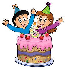 Image showing Happy birthday image for 6 years old