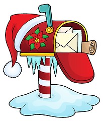 Image showing Christmas mailbox theme image 1