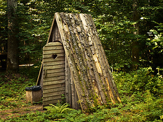 Image showing wooden toilet