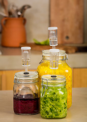 Image showing Fermented food jars