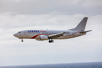 Image showing ARECIFE, SPAIN - APRIL, 15 2017: Boeing 737 - 300 of Cobrex Tran