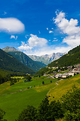 Image showing A beautiful summer day in the Swiss Alps