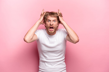 Image showing The anger and screaming man