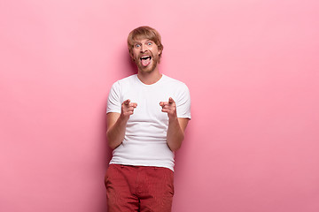 Image showing Portrait of young man with happy facial expression