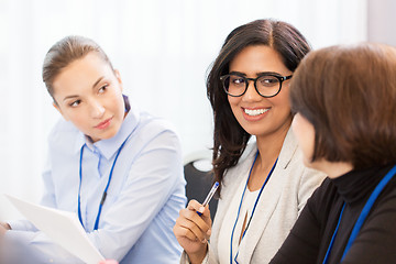 Image showing businesswomen at international business conference