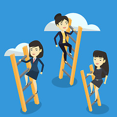 Image showing Business people climbing to success.