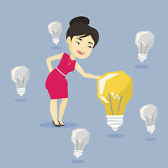 Image showing Asian businesswoman having business idea.