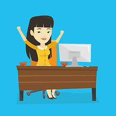 Image showing Successful business woman vector illustration.