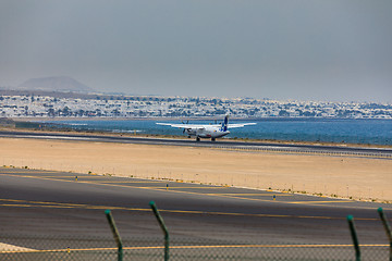 Image showing ARECIFE, SPAIN - APRIL, 16 2017: ATR 72 of canariafly.es with th