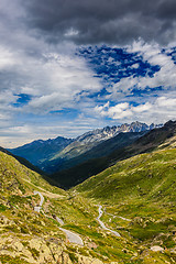 Image showing A beautiful summer day in the Swiss Alps