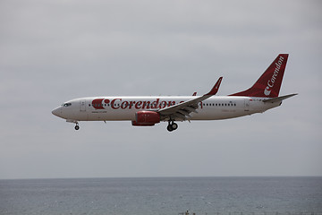 Image showing ARECIFE, SPAIN - APRIL, 15 2017: Boeing 737 - 800 of Corendon.co