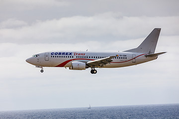 Image showing ARECIFE, SPAIN - APRIL, 15 2017: Boeing 737 - 300 of Cobrex Tran