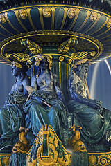 Image showing Fountain at Place de la Concorde in Paris France 