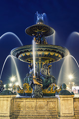 Image showing Fountain at Place de la Concorde in Paris France 