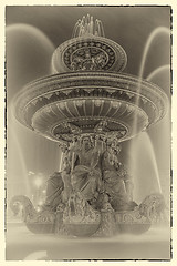 Image showing Fountain at Place de la Concorde in Paris France 