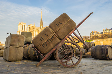 Image showing Old Paris docks