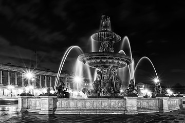 Image showing Fountain at Place de la Concorde in Paris France 