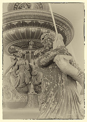 Image showing Fountain at Place de la Concorde in Paris France 