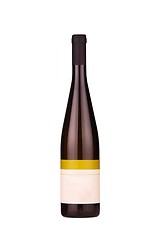 Image showing Bottle of wine with white label